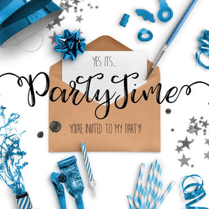 Party Invite Blue