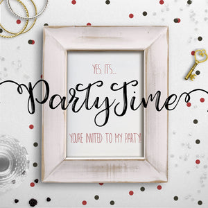 Party Invite White