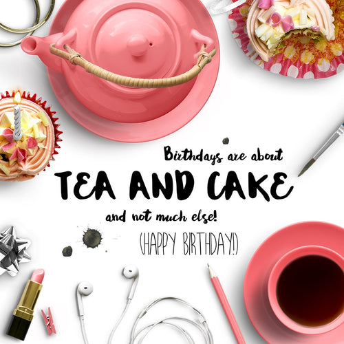 Tea and Cake Birthday Card